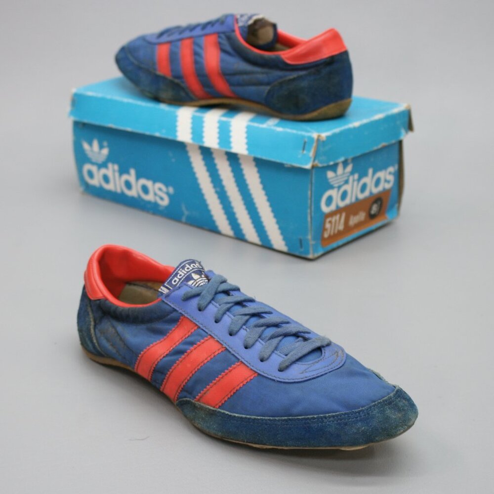 Vintage Adidas Ladies 8.5 Apollo Track Field Running Spikes Shoes w/Box - Taiwan